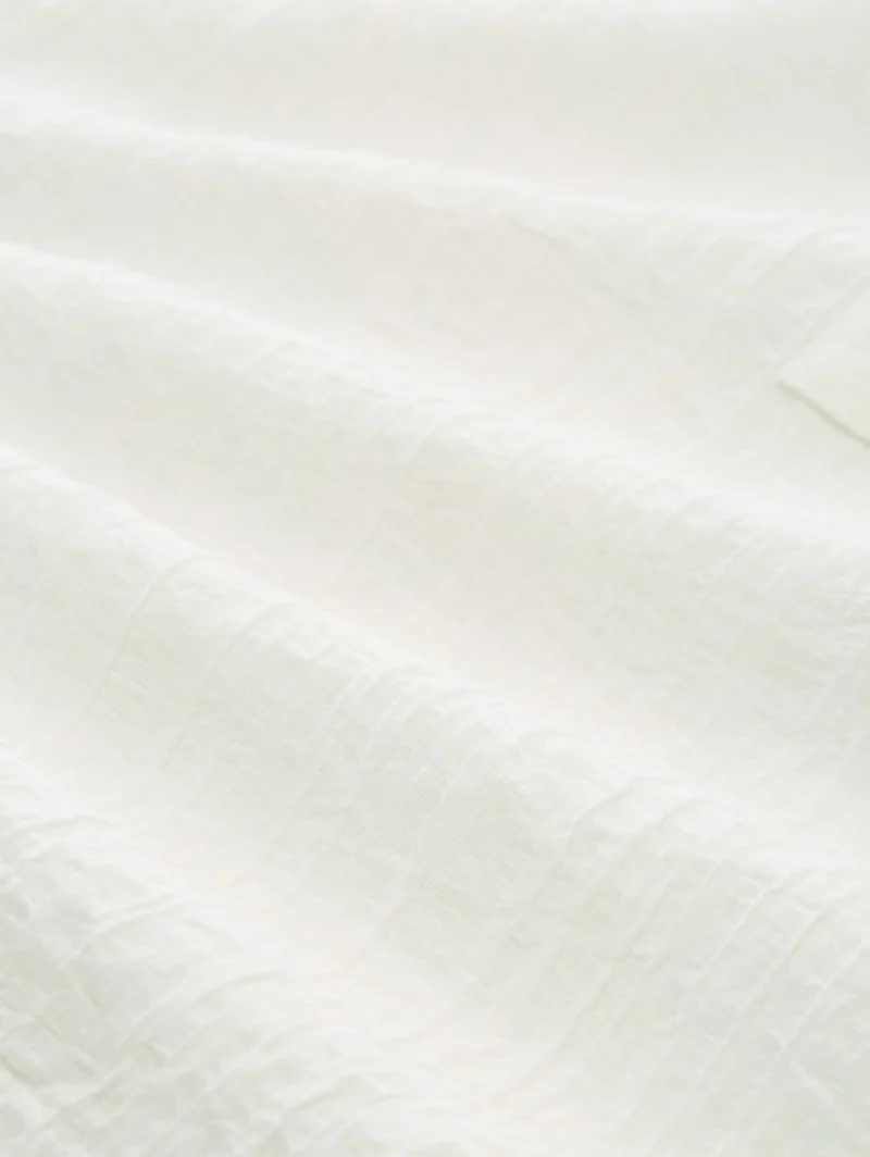 Crinkle Bluse mit Bindeband