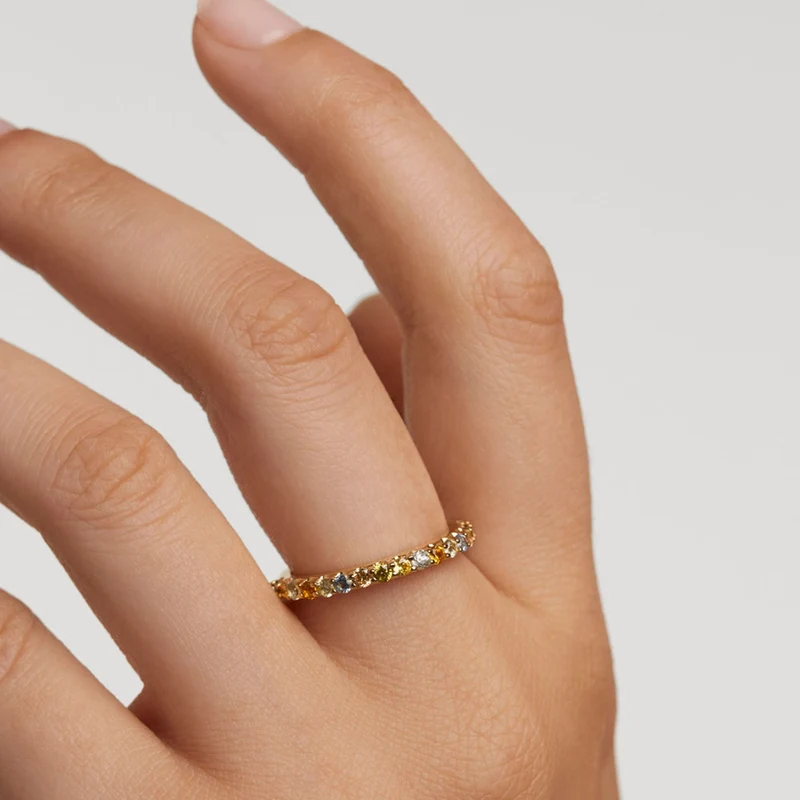 P D Paola Color damen Ring 750 Vergoldung AN01-C07-10