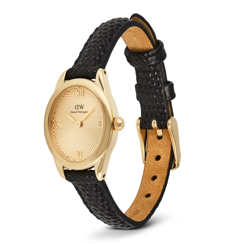 Daniel Wellington Ophelia Mini Black Lizard Unitone Goldfarben Uhr DW00100897