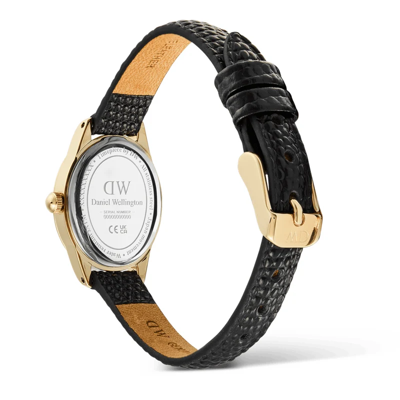 Daniel Wellington Ophelia Mini Black Lizard Unitone Goldfarben Uhr DW00100897