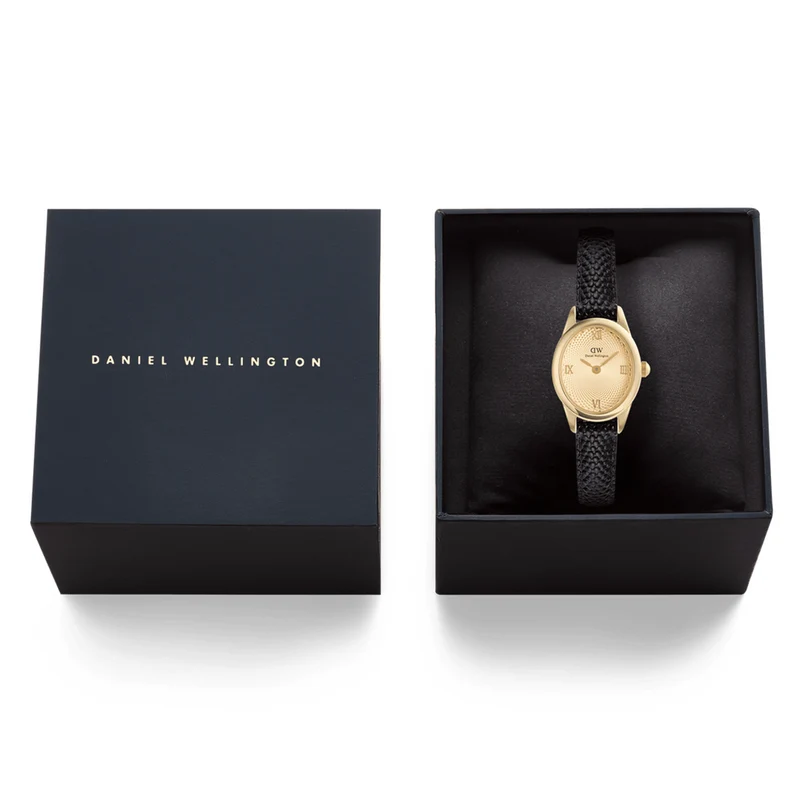 Daniel Wellington Ophelia Mini Black Lizard Unitone Goldfarben Uhr DW00100897