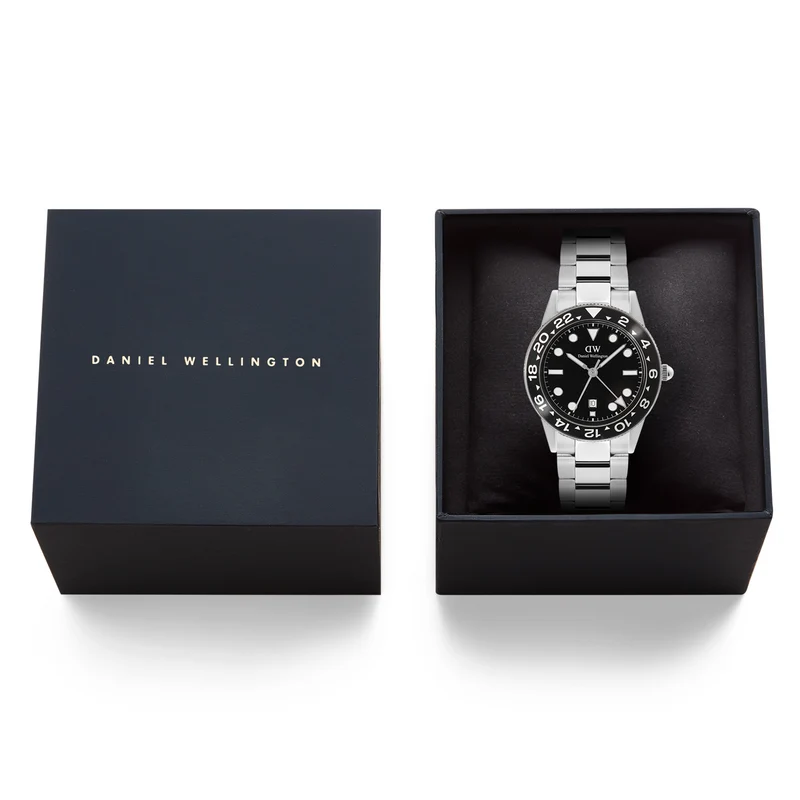 Daniel Wellington Iconic Link Schwarze Keramiklünette Herren Uhr DW00100919