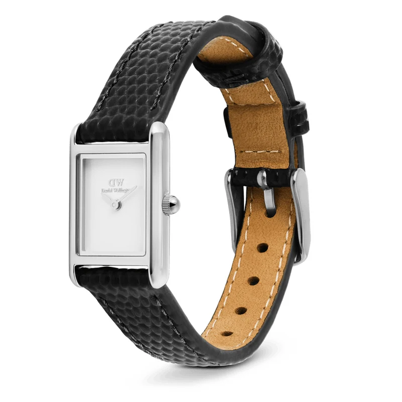 Daniel Wellington Bound Mini Black Lizard Silber Damen Uhr DW00100901