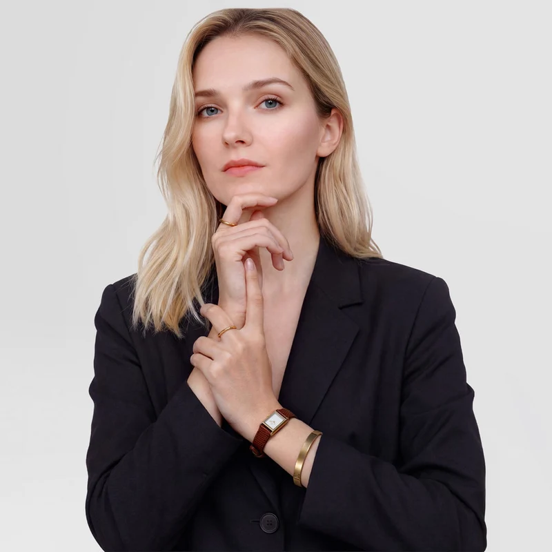Daniel Wellington Bound Mini Hellbraun Lizard Damen Uhr DW00100905