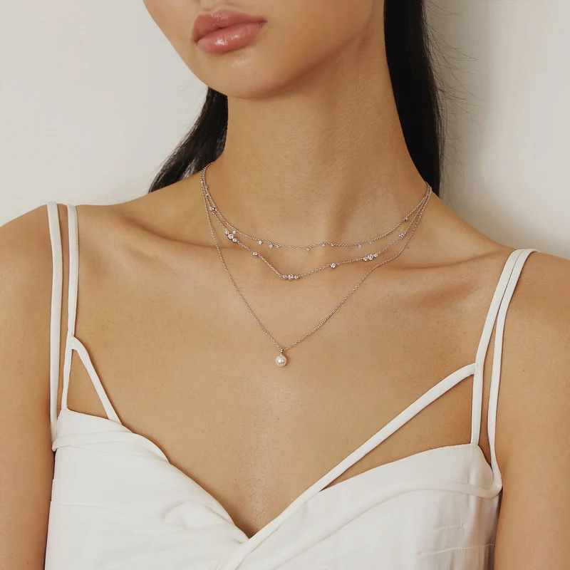 Ania Haie Miss Dainty 925 Sterling Silber Zirkonia Halskette AH-N065-04H