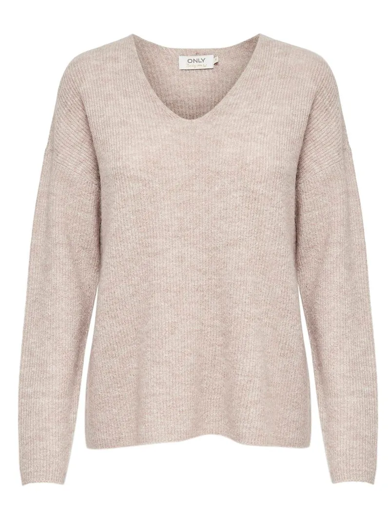 ONLY Strickpullover Damen V-Ausschnitt
