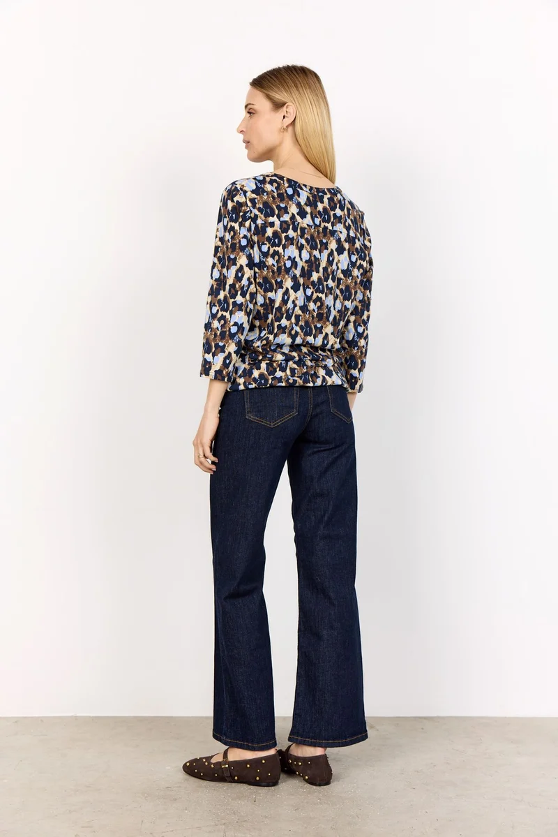 Soyaconcept Damen Bluse mit Tierprint