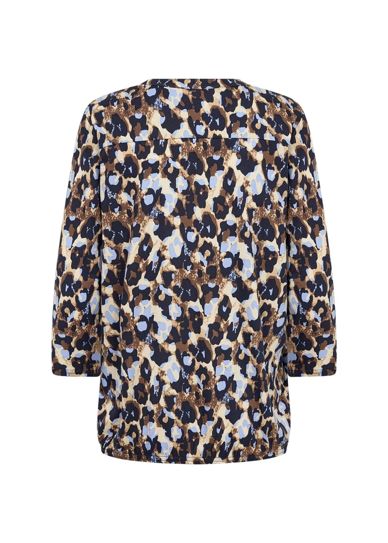 Soyaconcept Damen Bluse mit Tierprint