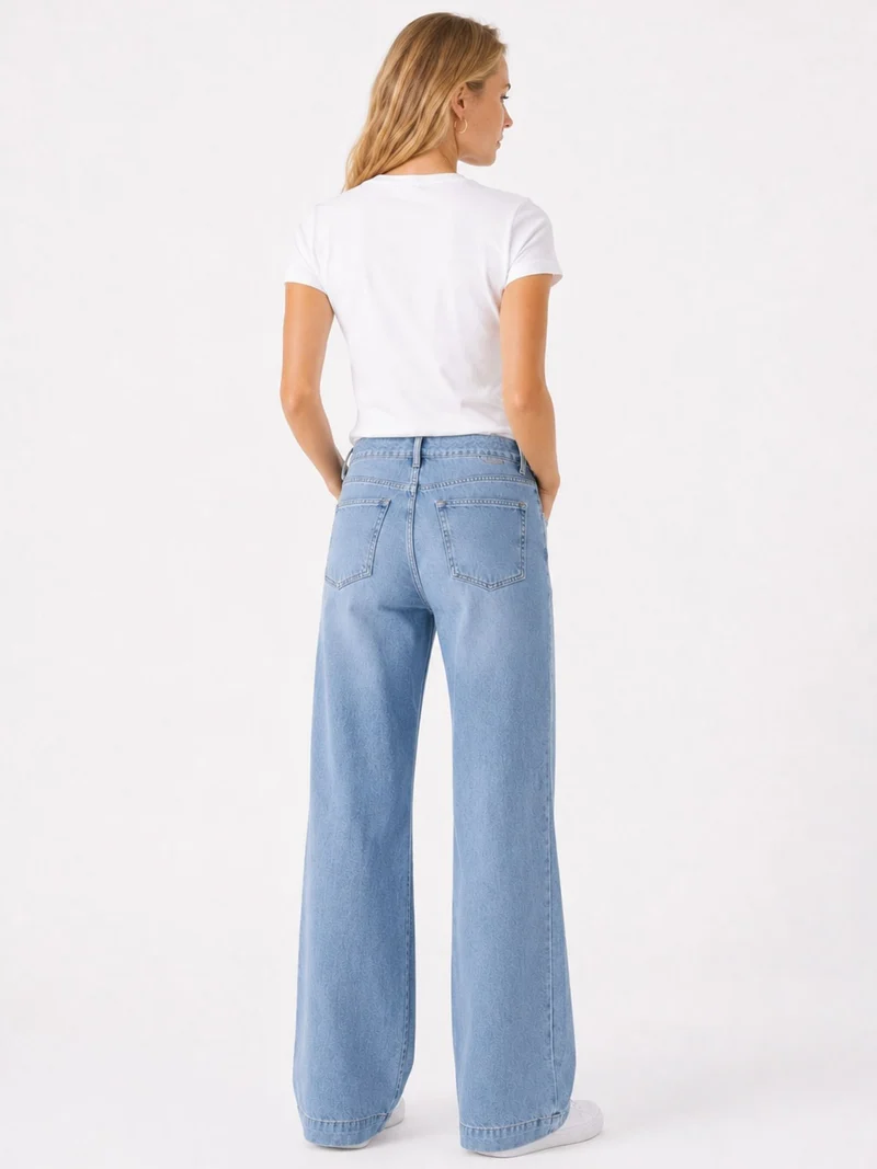 Splash of Color Wideleg Jeans Damen