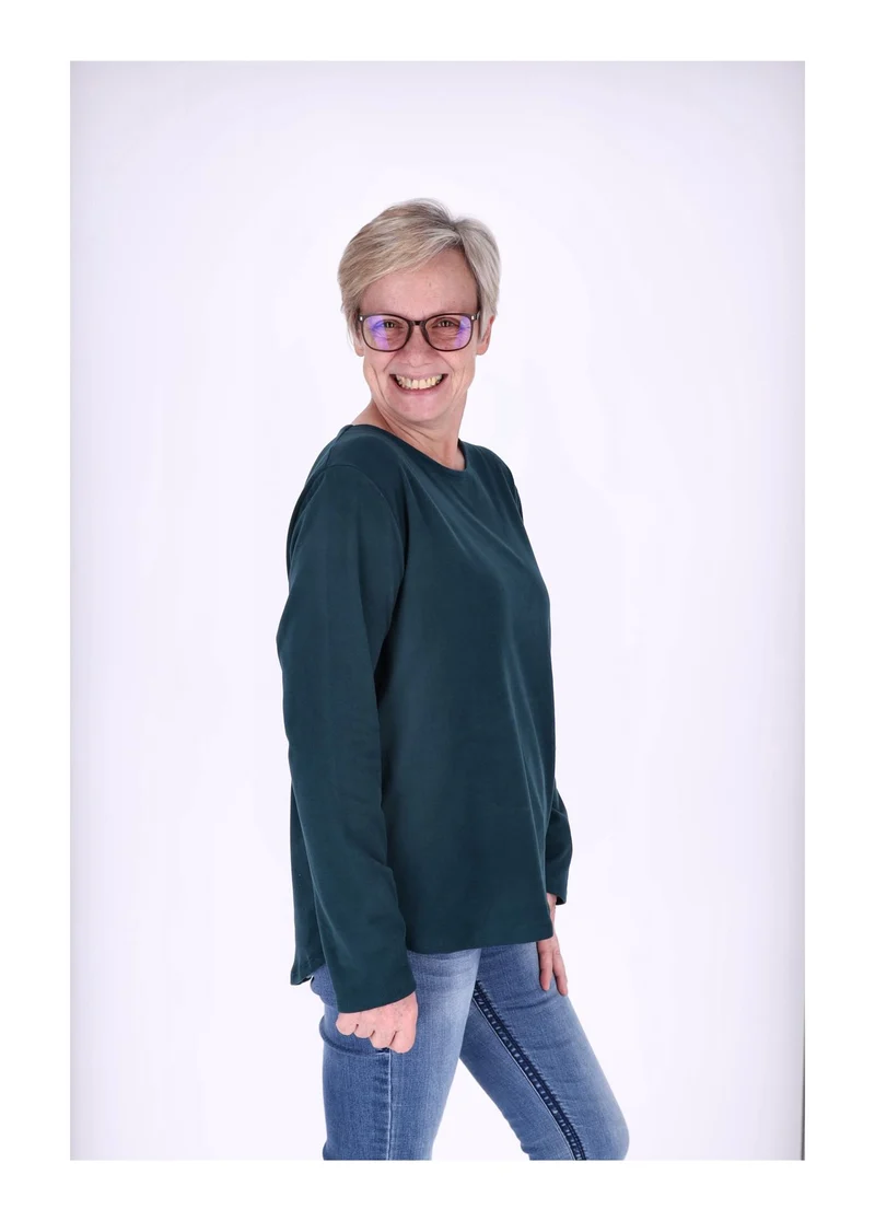 Splash of Color Damen Shirt Veloursoptik