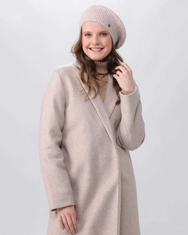 Strick-Baskenmütze Polyester Strick-Baskenmütze