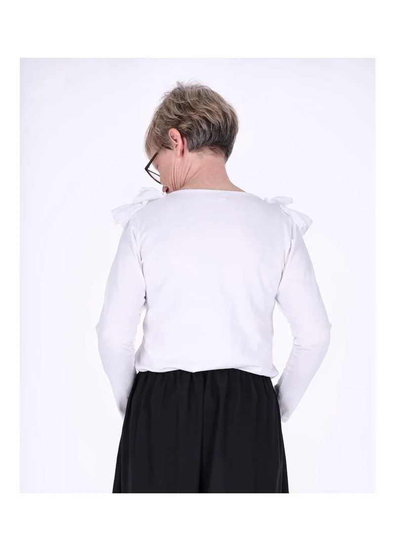 Splash of Color Damen Shirt mit Rüschen