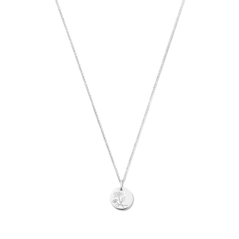 Violet Hamden Venus 925 Sterling Silberne Halskette mit Geburtsblume VH340026-JUL