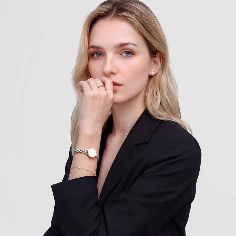 Daniel Wellington Petite Mini Arch 3-Link Bicolor Damen Uhr DW00100923
