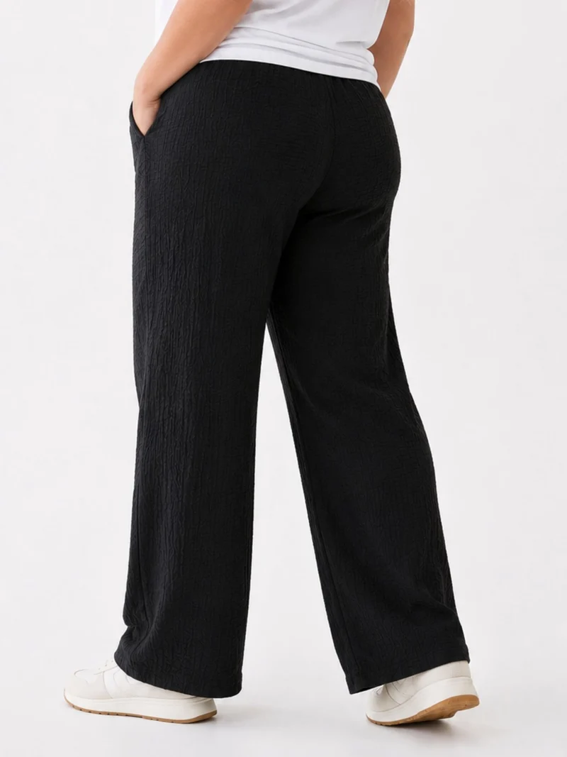 Authentic Style Damenhose Crinkle Optik
