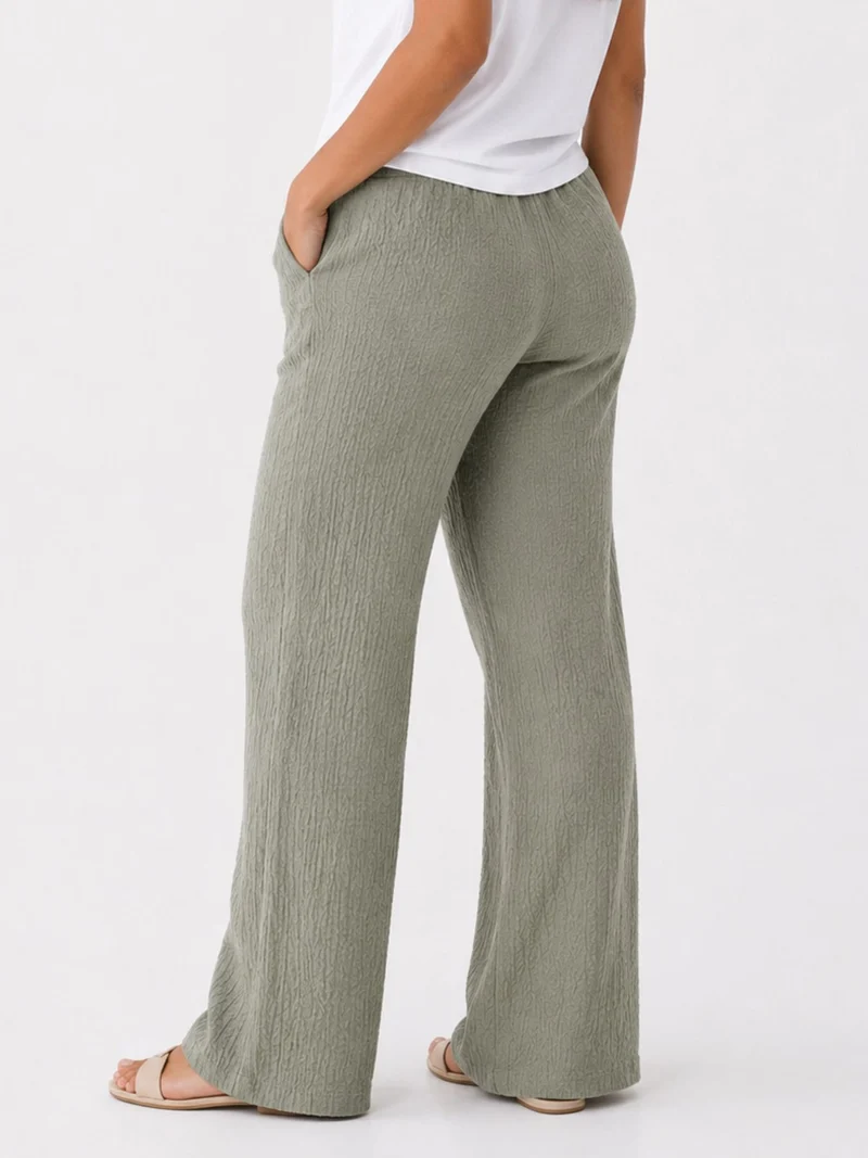 Authentic Style Damenhose Crinkle Optik