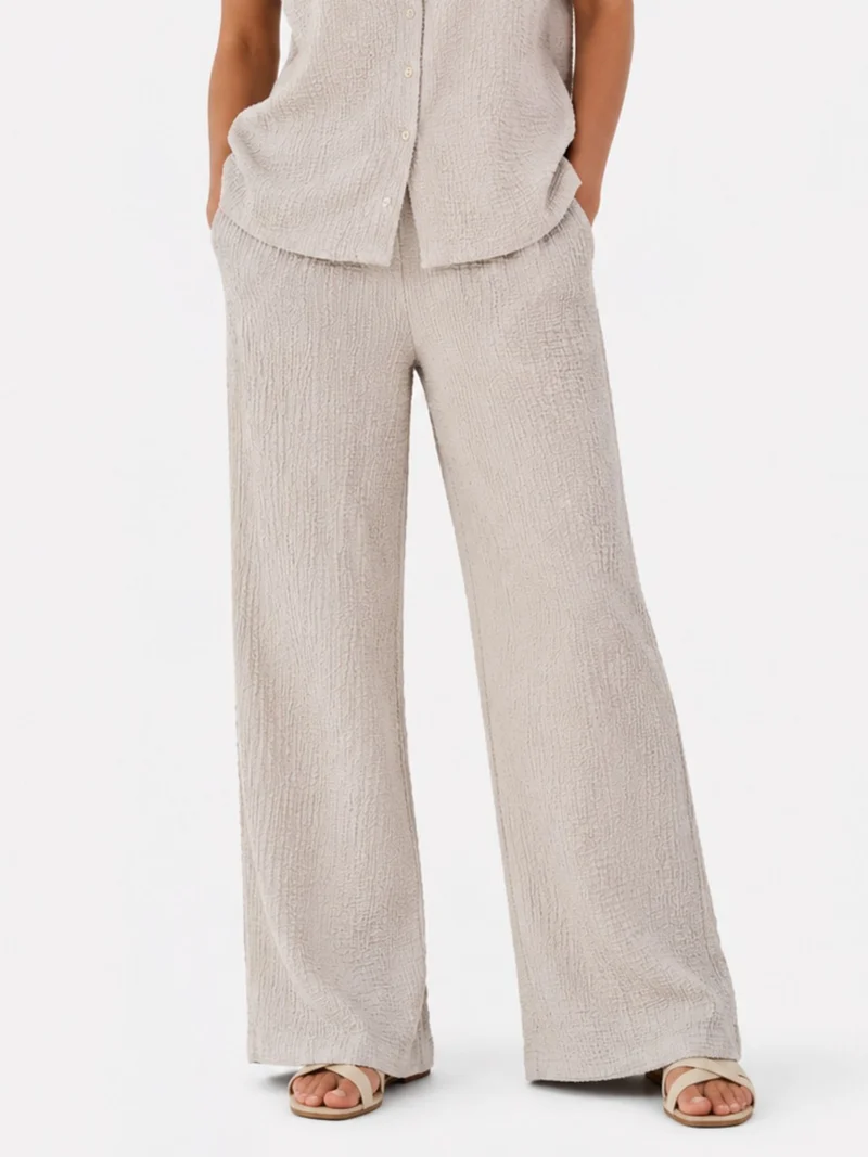Authentic Style Damenhose Crinkle Optik