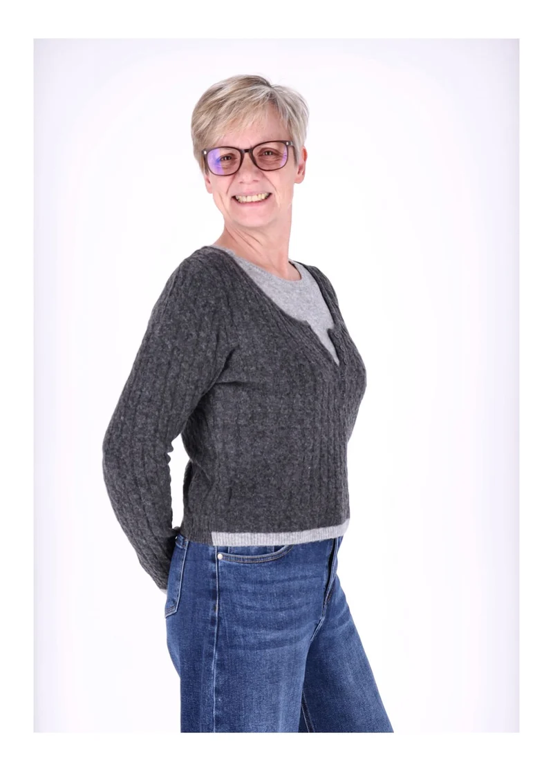 Splash of Color Strickpullover Damen
