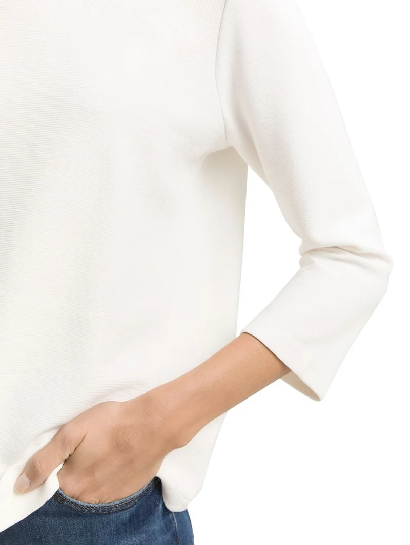 Langarmshirt mit Ottoman-Struktur
