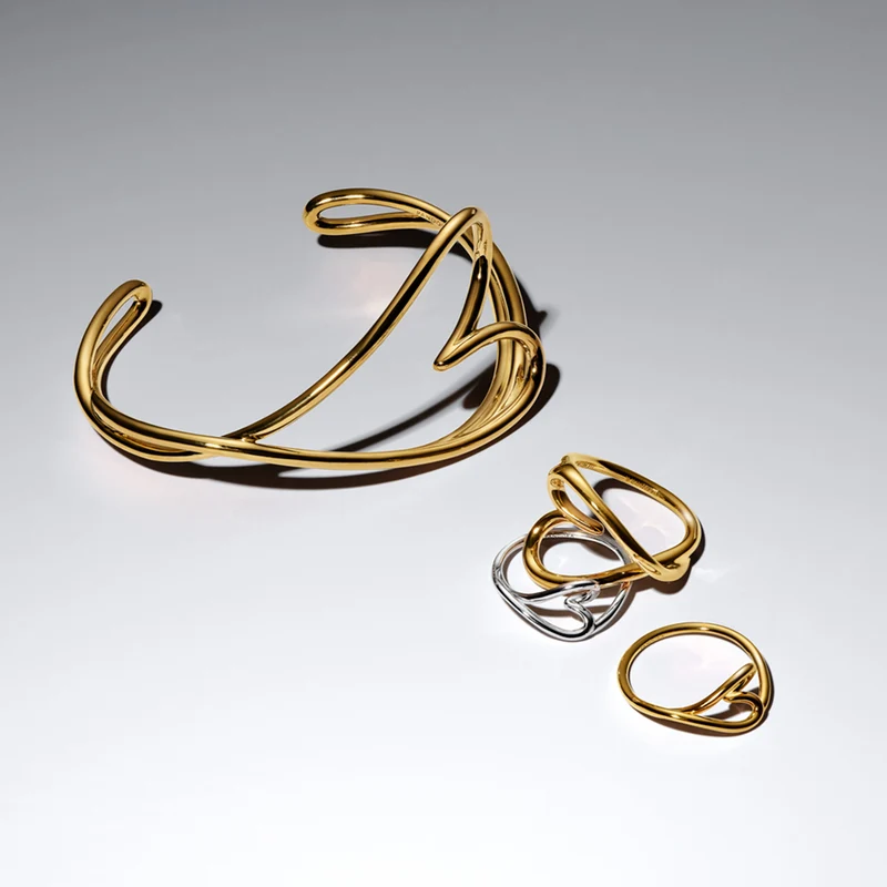 Pandora Essence Gold Plated Organically Shaped Small Heart Ring 164361C00-54