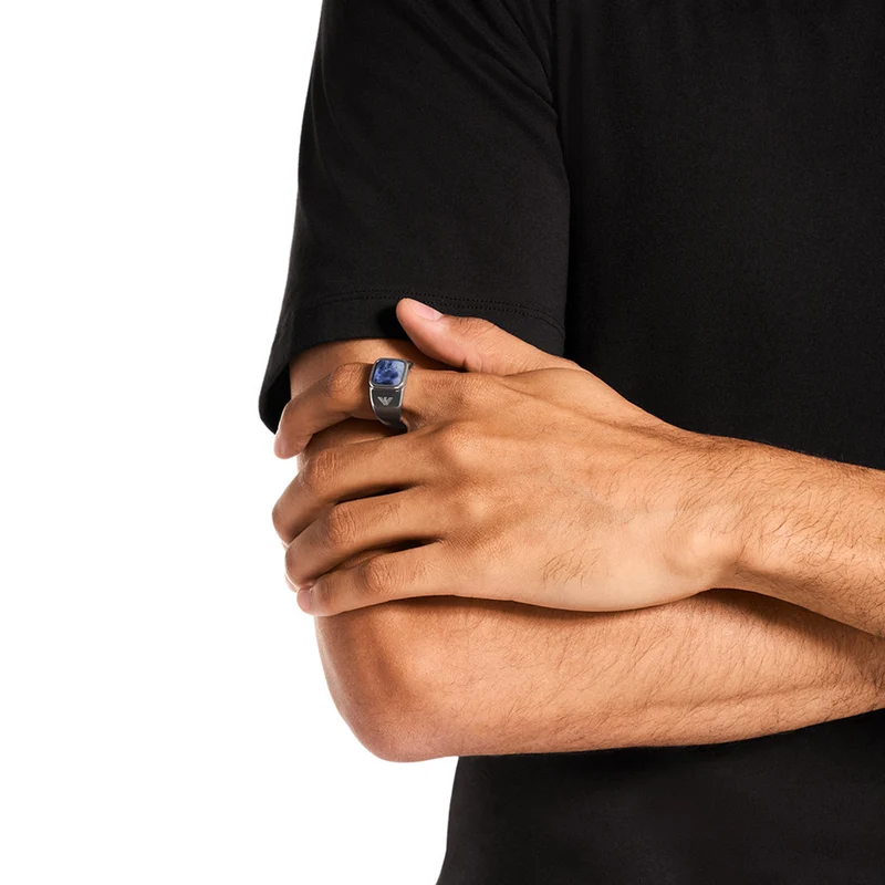 Emporio Armani Stainless Steel Men's Ring EGS3325040-10