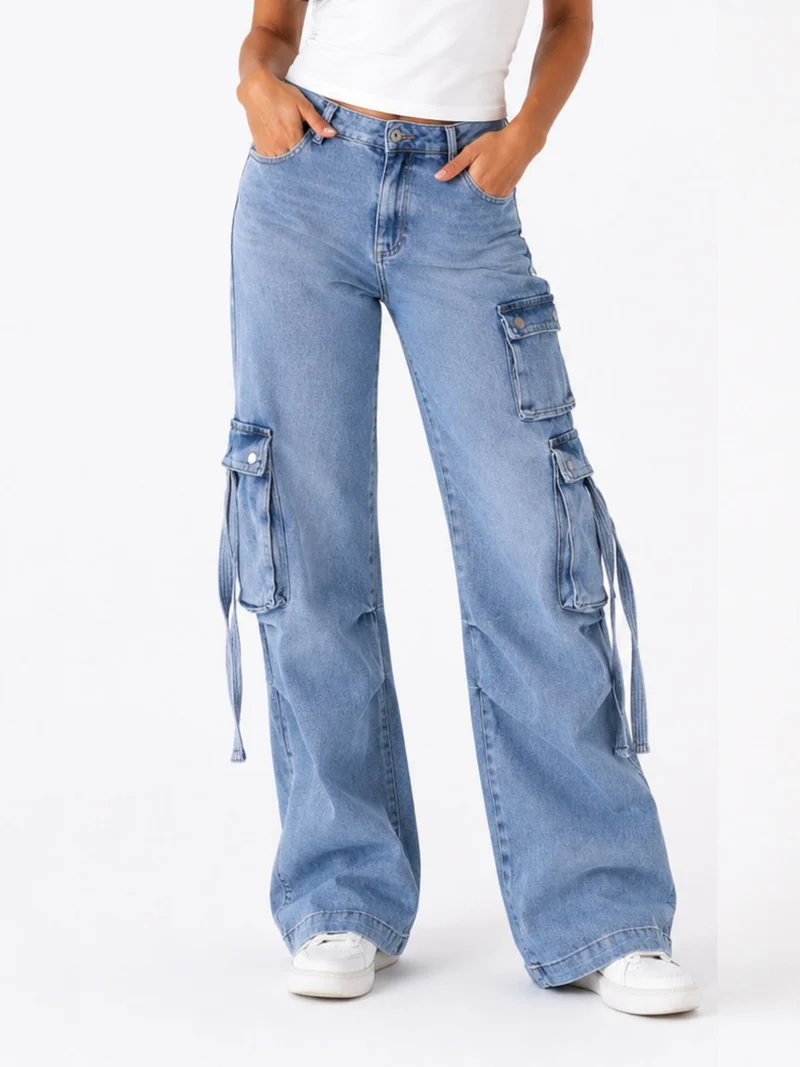 Splash of Color Damen Cargo-Jeans