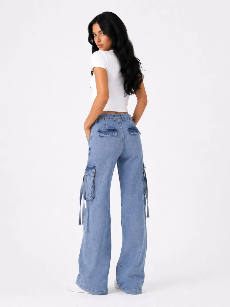 Splash of Color Damen Cargo-Jeans