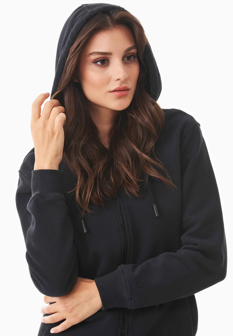 Soft Touch Zip-Hoodie aus Bio-Baumwolle