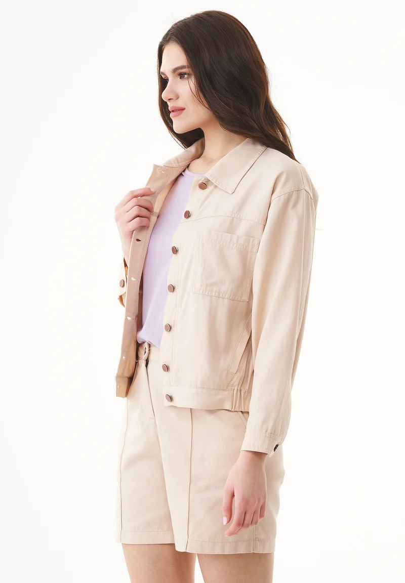 Hemdjacke aus TENCEL™ Lyocell und Bio-Baumwolle