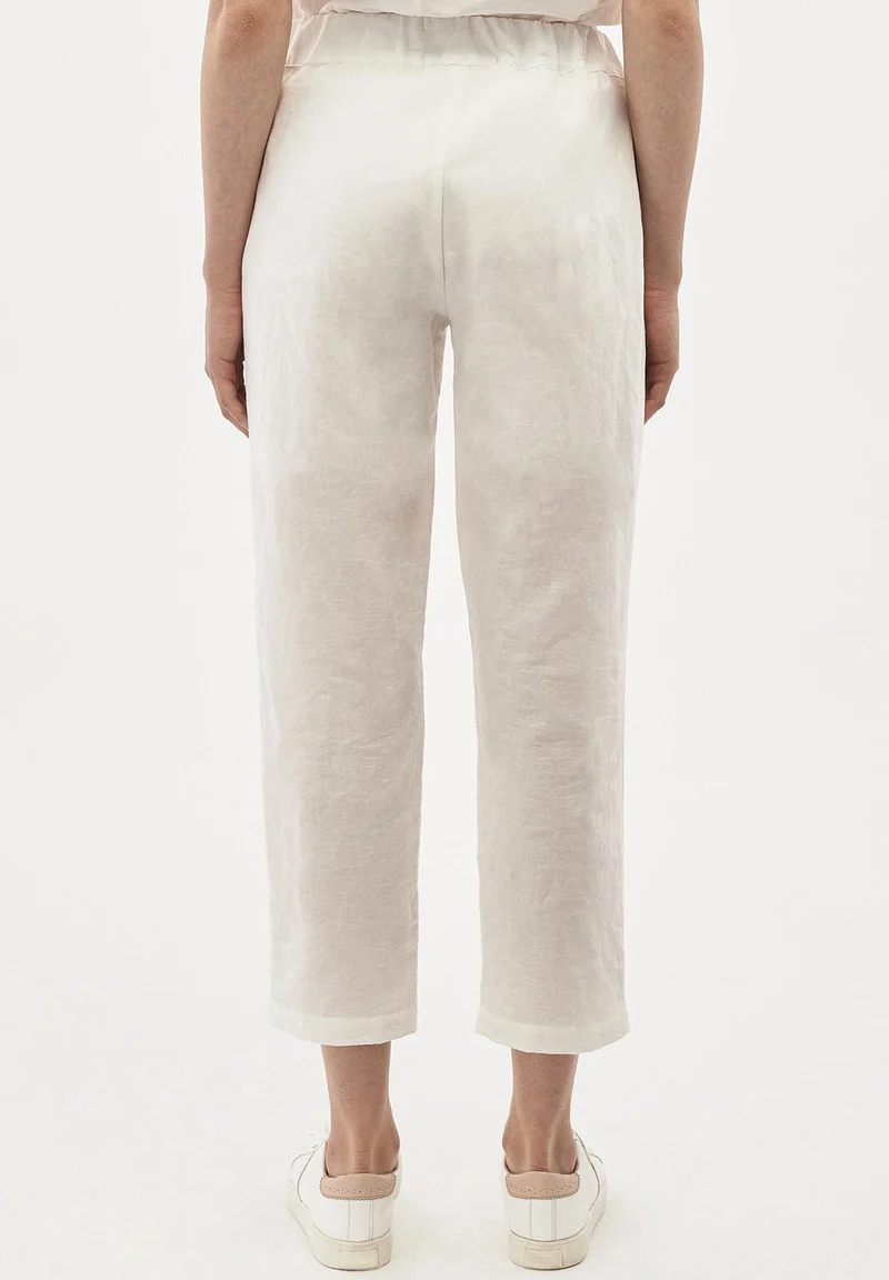 3/4 Hose aus Leinen-Mix