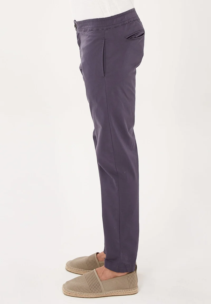 Chino-Hose aus Bio-Baumwolle mit elastischem Bund