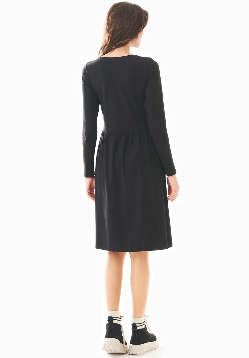 Langarm-Jerseykleid aus Bio-Baumwolle