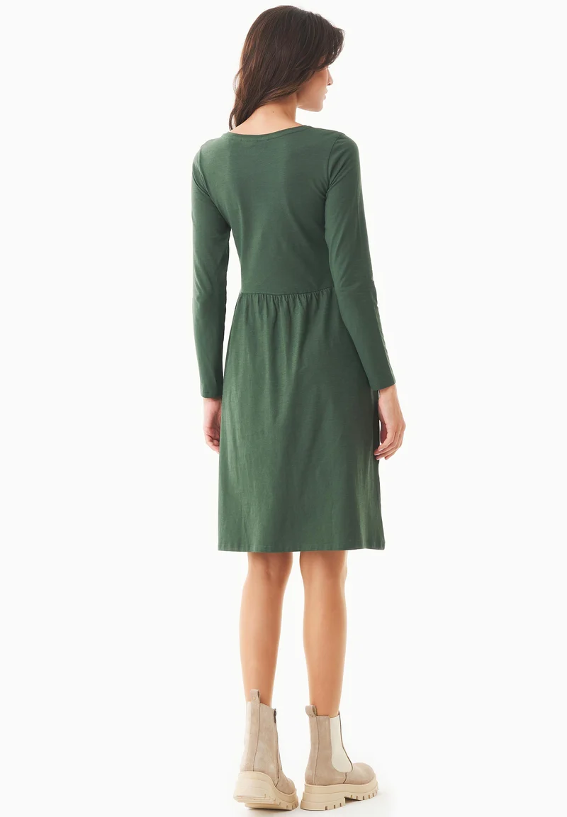 Langarm-Jerseykleid aus Bio-Baumwolle