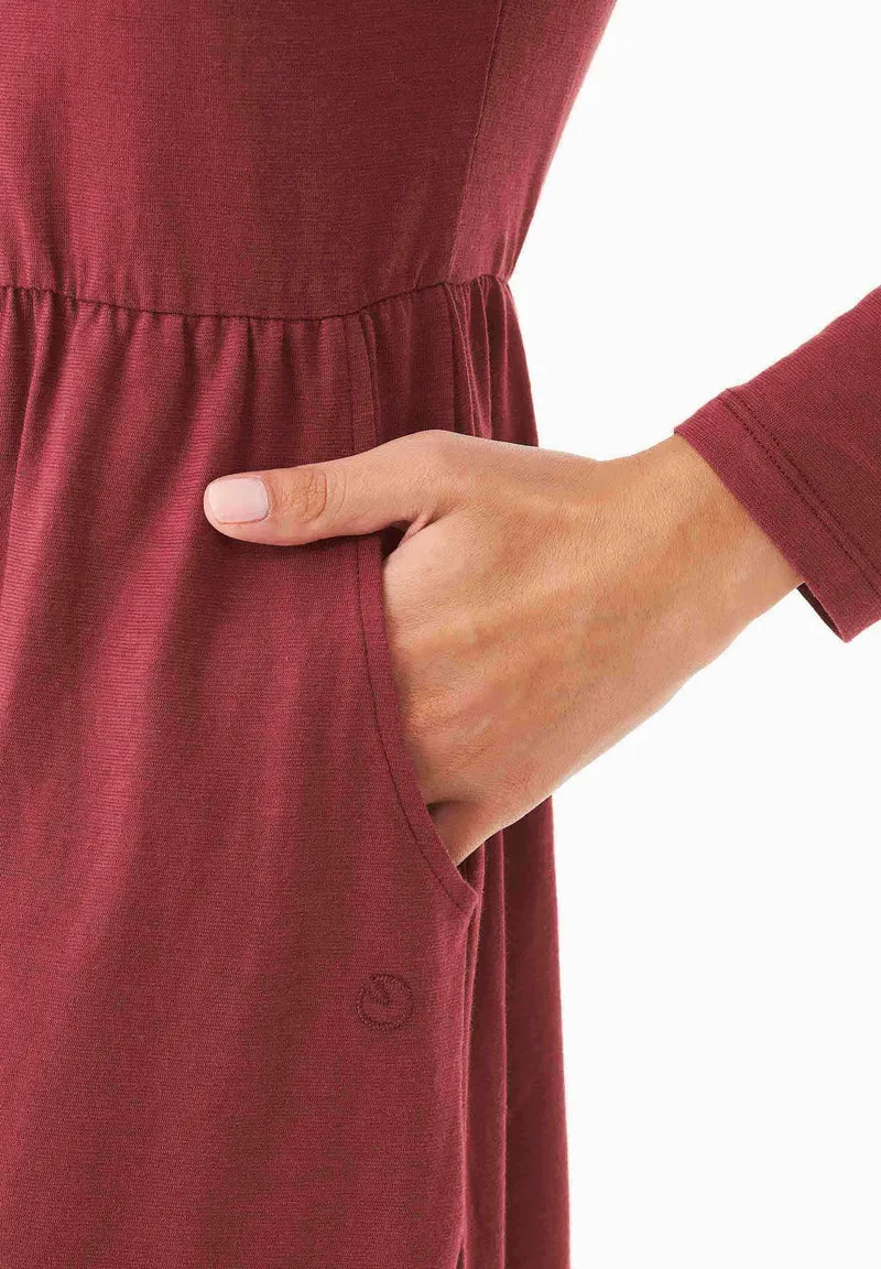 Langarm-Jerseykleid aus Bio-Baumwolle