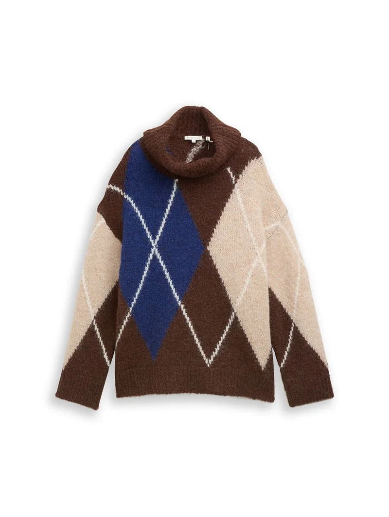 Oversize Rollkragenpullover mit Wollanteil
