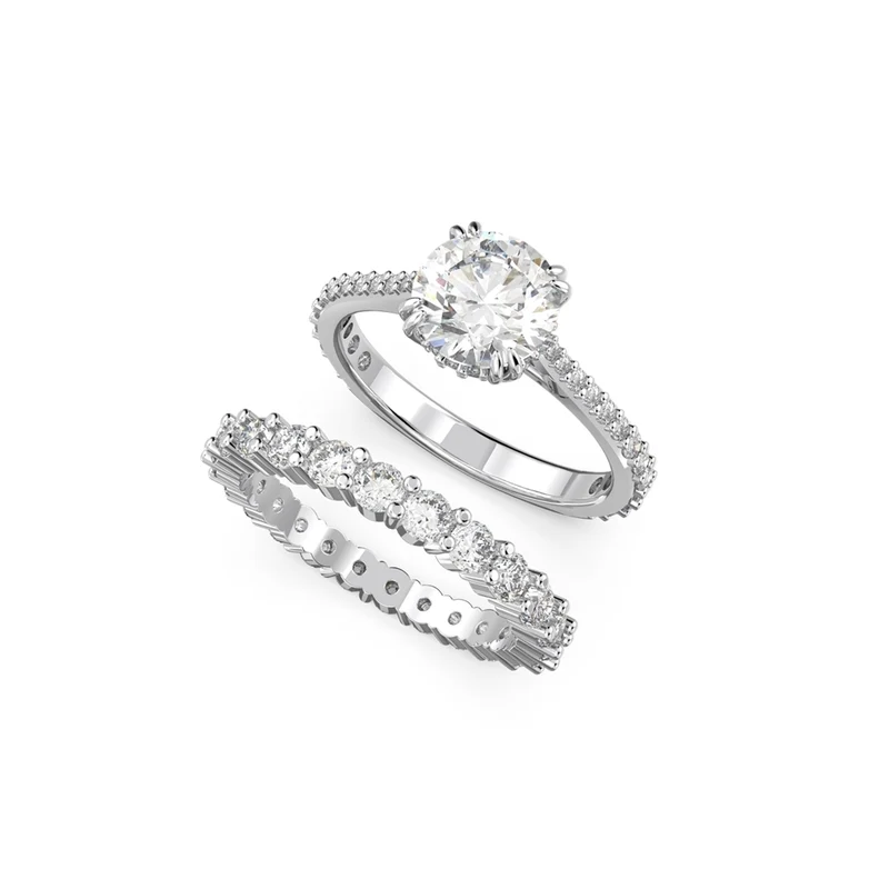 Swarovski Constella Silberfarbene Ringen Set 5649214