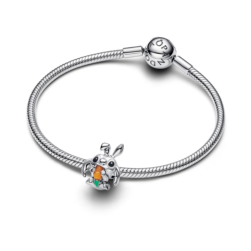 Pandora Disney 925 Sterling Silver Disney Stitch Easter Bunny Charm 794498C01