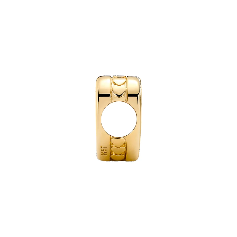 Pandora Moments Goldfarbene Engravable Heart Charm 762015C00