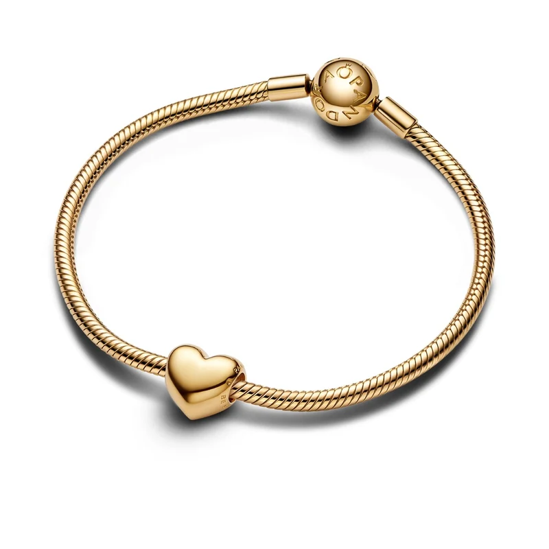 Pandora Moments 14 Karat Gold Plated Heart Charm 763439C00