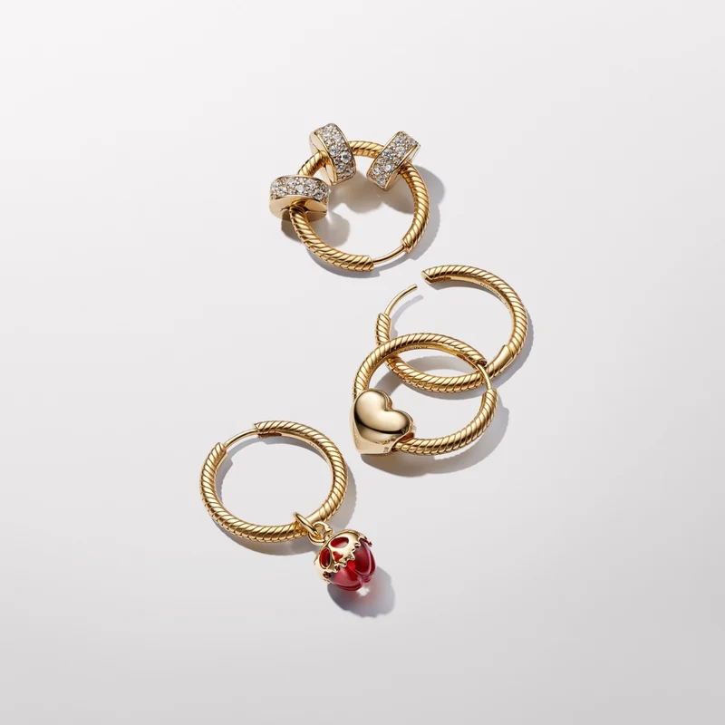 Pandora Moments 14 Karat Gold Plated Heart Charm 763439C00