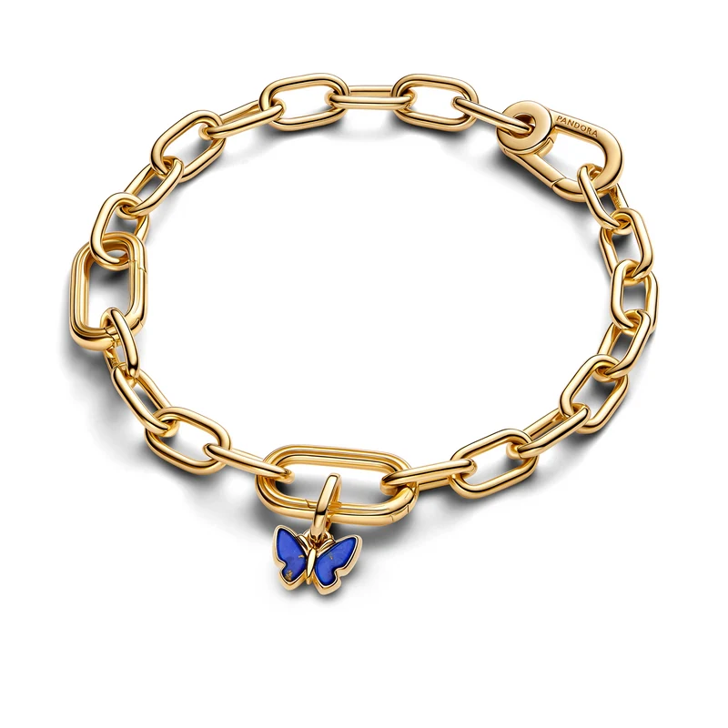 Pandora ME Gold Plated Blue Butterfly Mini Dangle Charm 763825C01