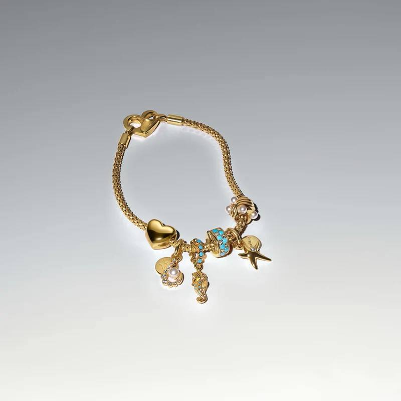 Pandora Moments Gold Plated Starfish Double Dangle Charm 763892C01