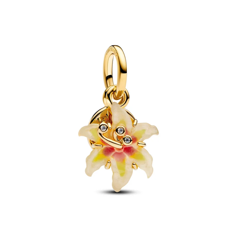Pandora Collabs Gold Plated Disney Tangled Flower Charm 764020C01
