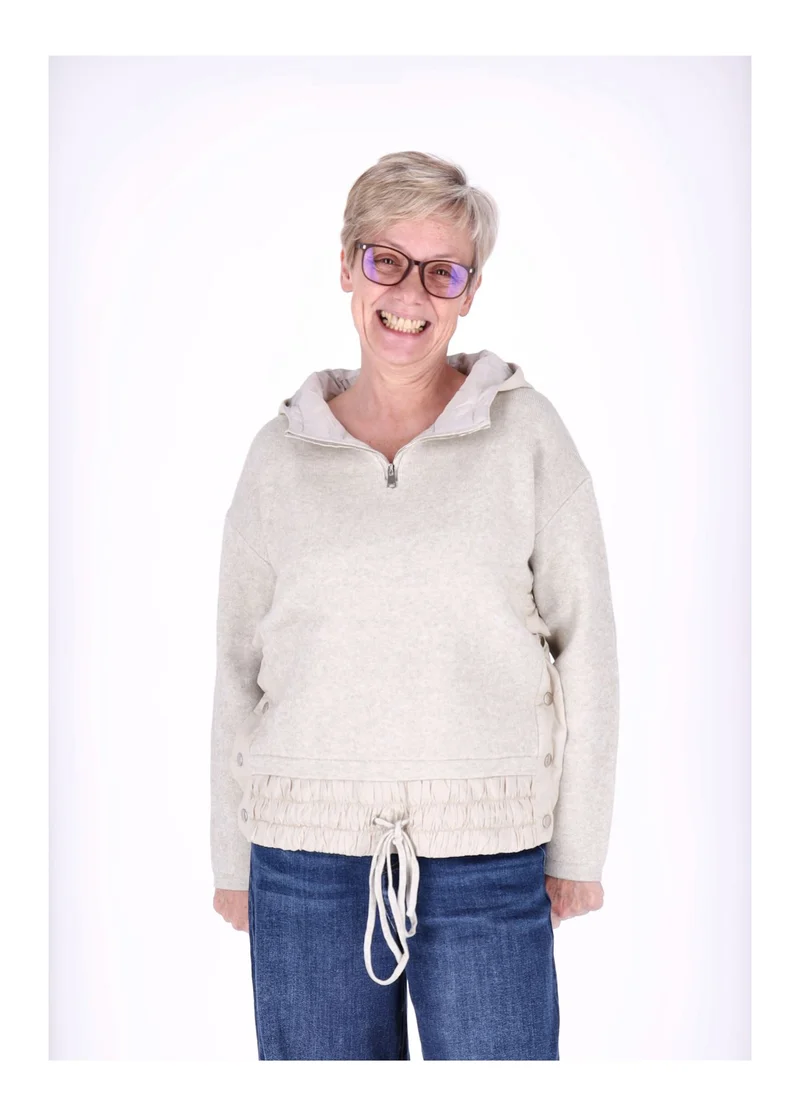 Splash of Color Strickpullover mit Kapuze