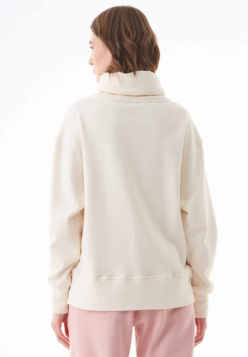 Sweatshirt aus Bio-Baumwolle mit Rollkragen