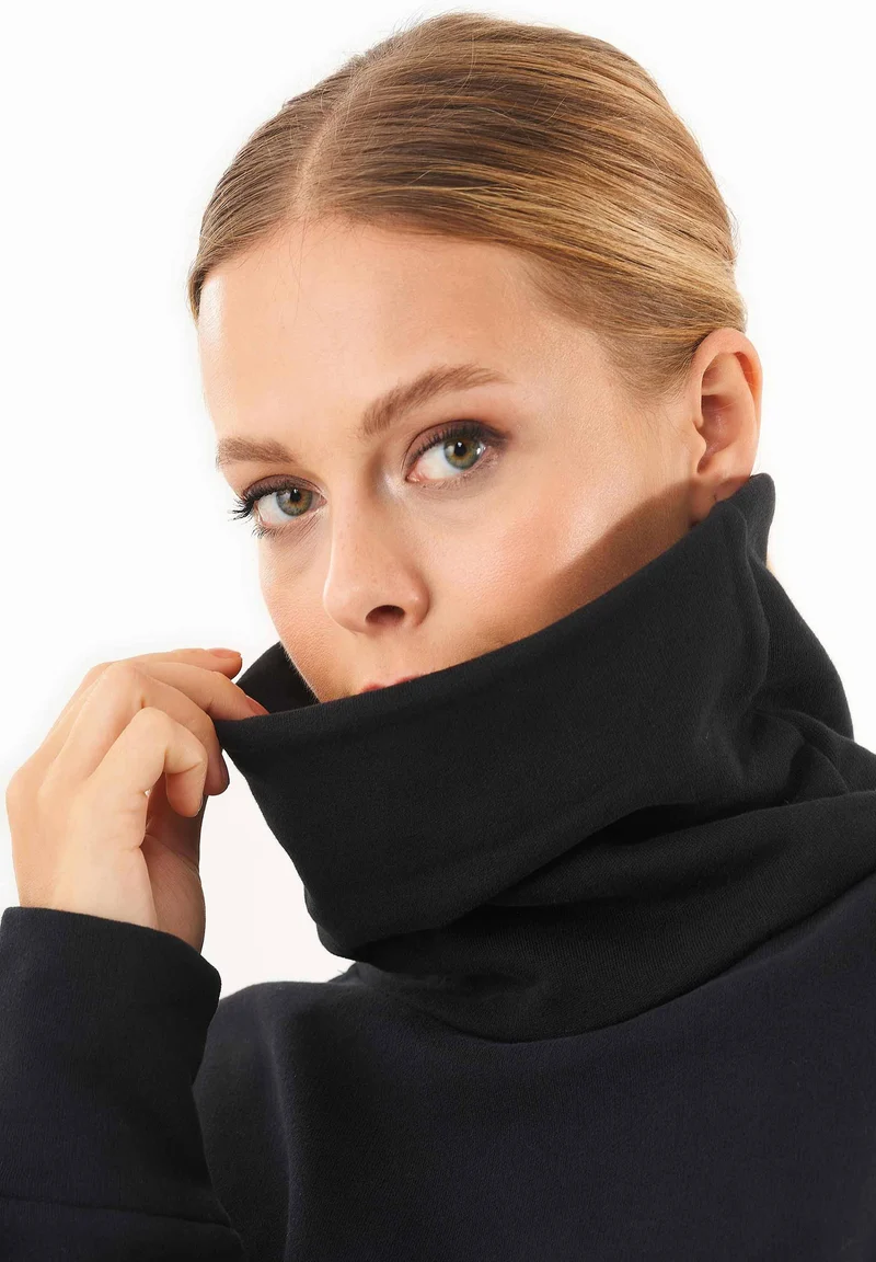 Sweatshirt aus Bio-Baumwolle mit Rollkragen