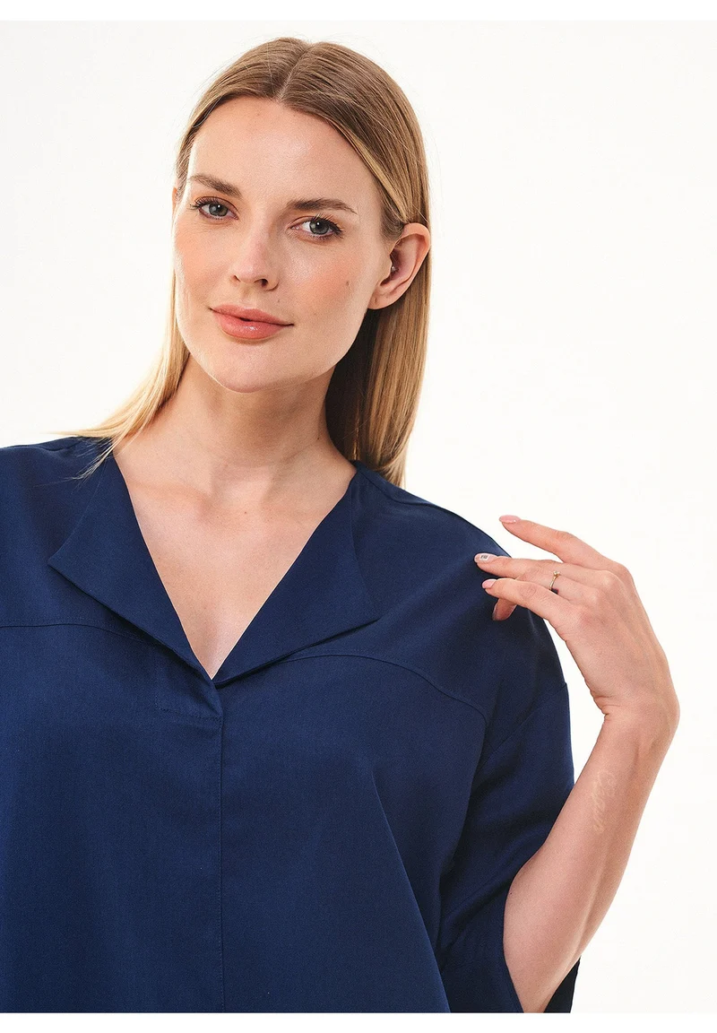 3/4-Arm Bluse aus TENCEL™ Lyocell