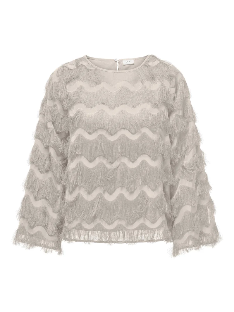 JDYKESHA L/S TOP WVN, Pumice Stone