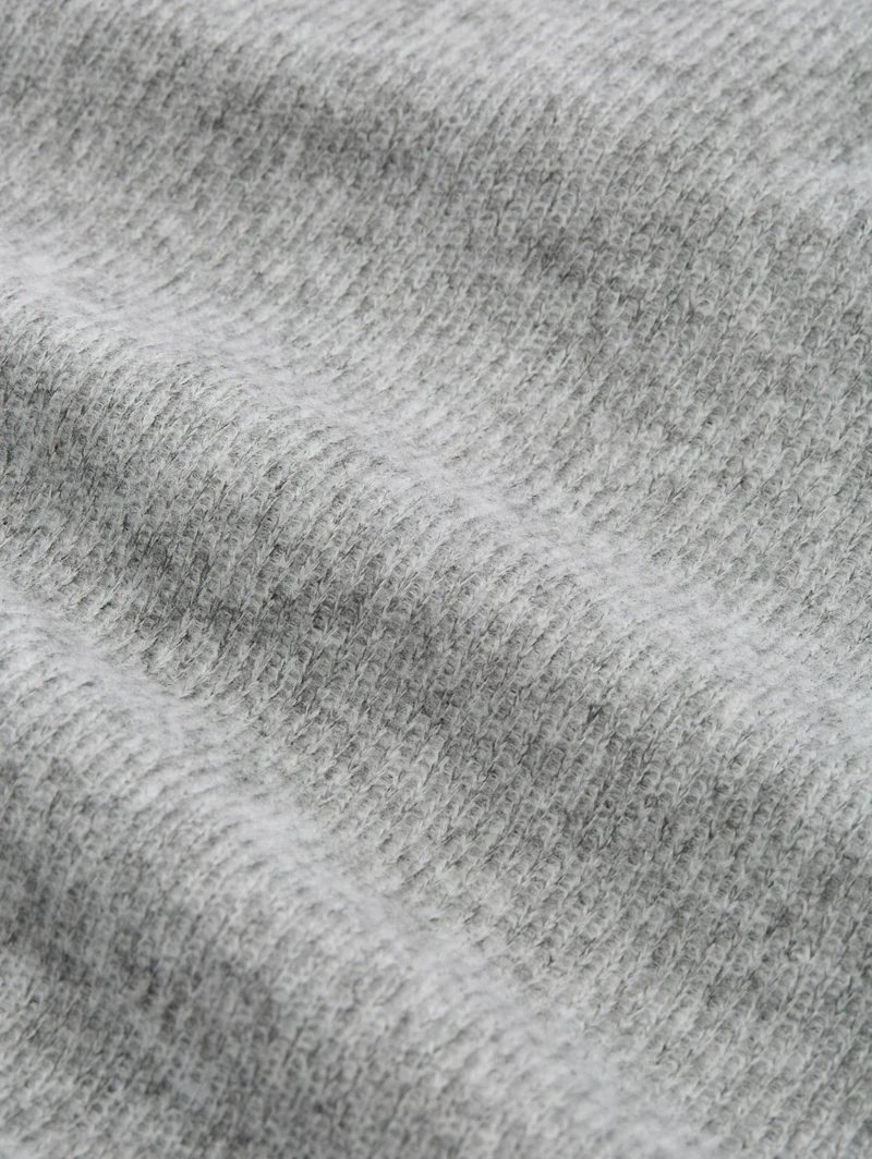 Sweatshirt wide roll neck cosy, soft grey melange