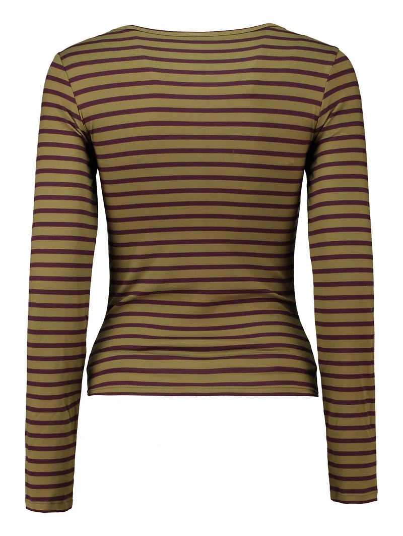 LS P TP Al44essy, avocado/dcherry stripe